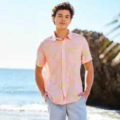 Flounder Woven Shirt For Adults – The Little Mermaid -National Geographic Shop 2140046180894 1