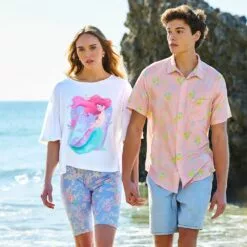 Flounder Woven Shirt For Adults – The Little Mermaid -National Geographic Shop 2140046180894 5