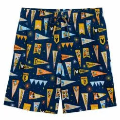 Mickey Mouse And Friends Pennant Flag Sleep Shorts For Adults – Disneyland 2023