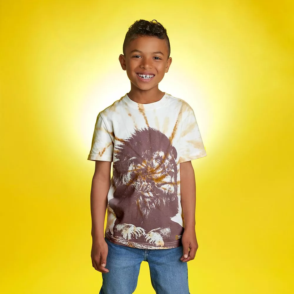 National Geographic Lion Tie-Dye T-Shirt For Kids 4 National Geographic Lion Tie-Dye T-Shirt For Kids - Image 2