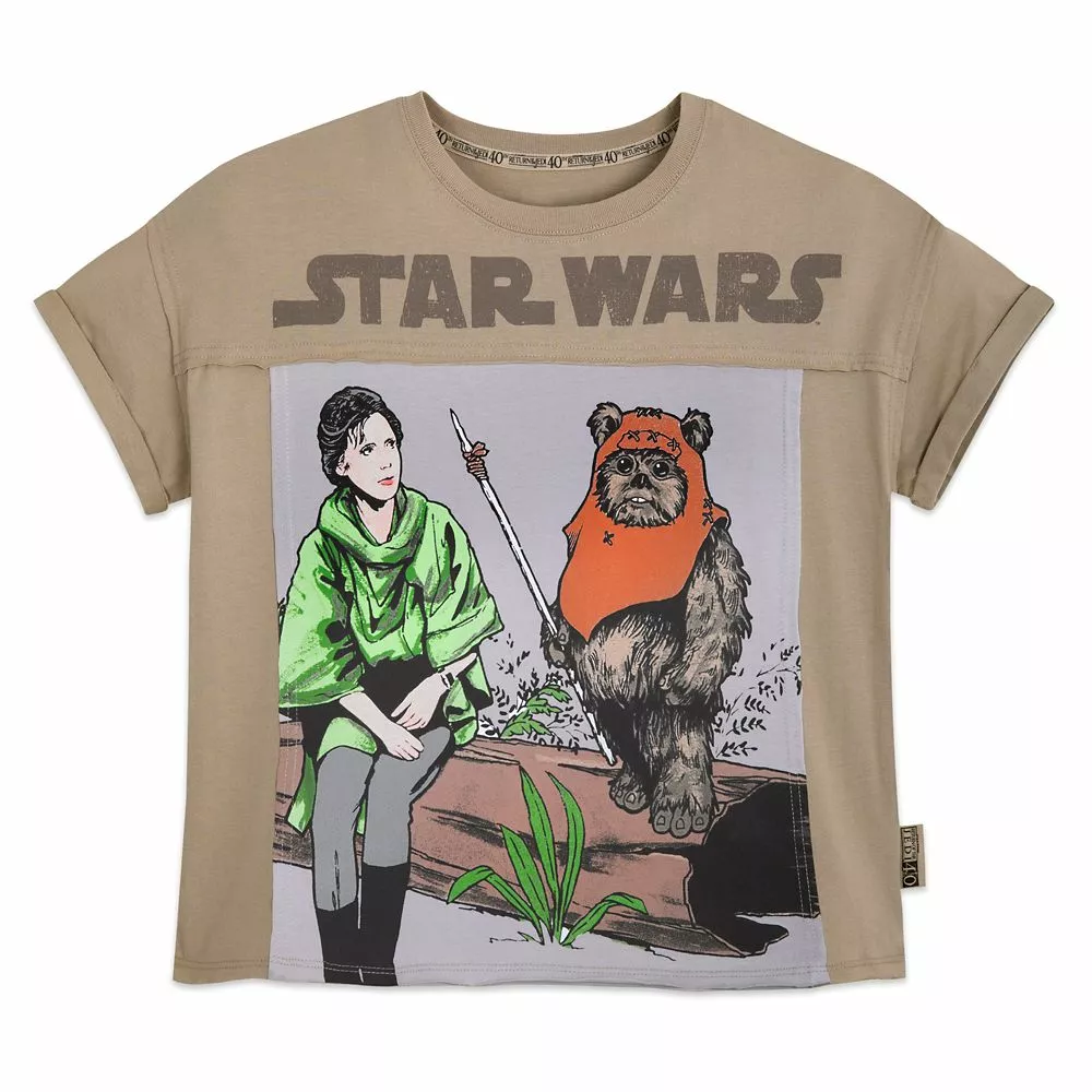 Princess Leia And Wicket T-Shirt For Women – Star Wars: Return Of The Jedi 40th Anniversary 3 Princess Leia And Wicket T-Shirt For Women – Star Wars: Return Of The Jedi 40th Anniversary