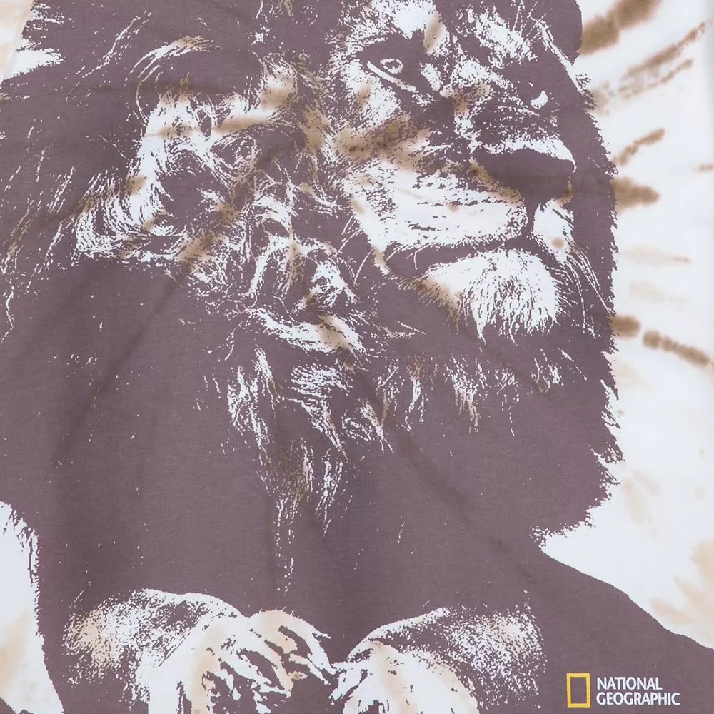 National Geographic Lion Tie-Dye T-Shirt For Adults 5 National Geographic Lion Tie-Dye T-Shirt For Adults - Image 3