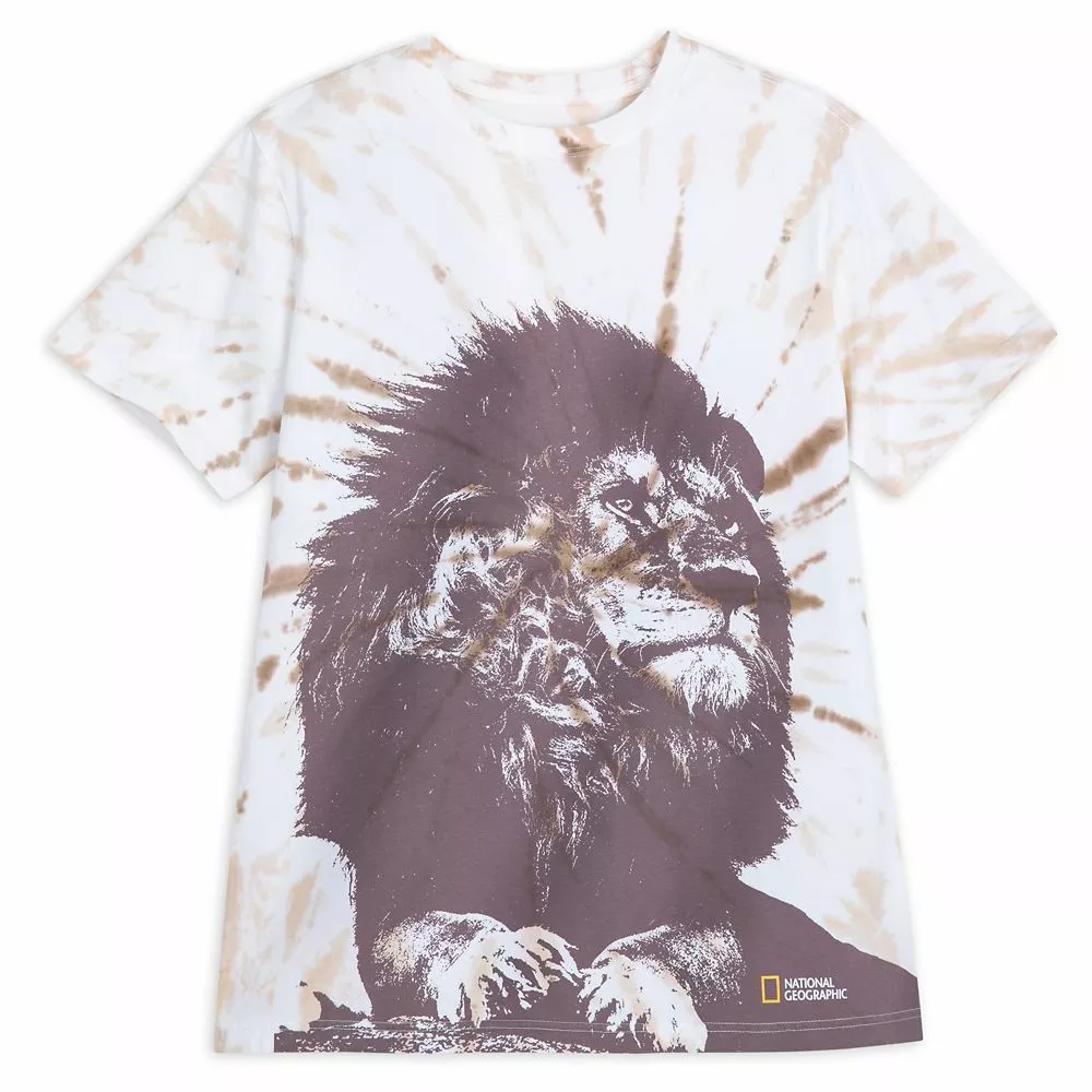 National Geographic Lion Tie-Dye T-Shirt For Adults 3 National Geographic Lion Tie-Dye T-Shirt For Adults