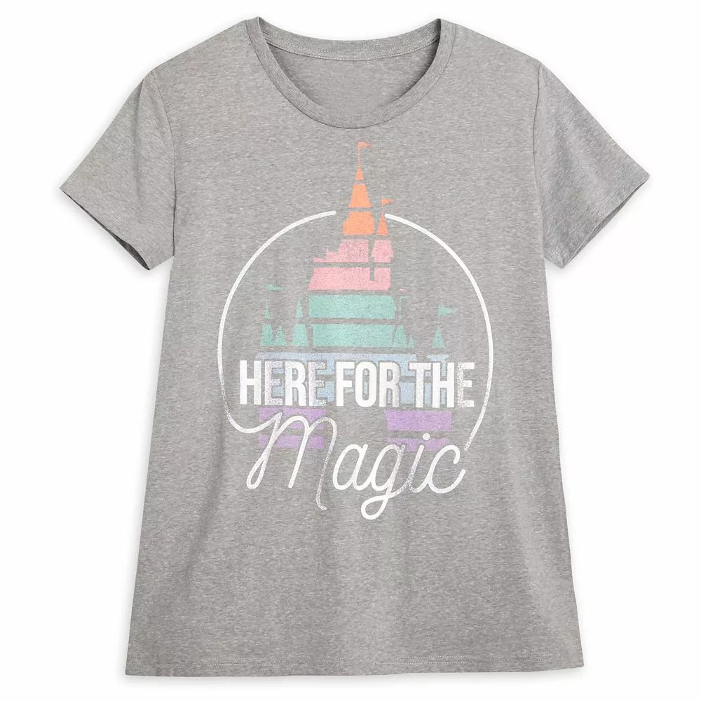 Fantasyland Castle ''Here For The Magic'' T-Shirt For Adults 3 Fantasyland Castle ''Here For The Magic'' T-Shirt For Adults