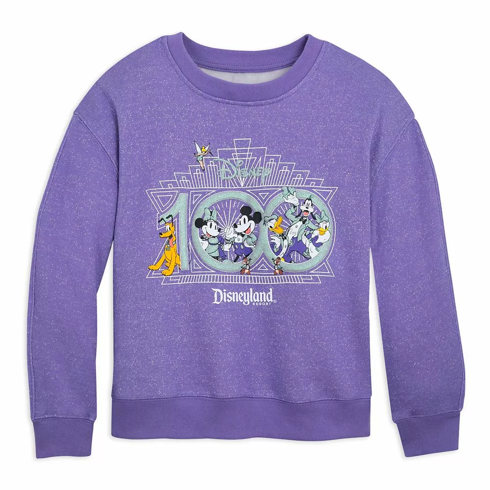 Mickey Mouse And Friends Disney100 Pullover Sweatshirt For Girls – Disneyland 3 Mickey Mouse And Friends Disney100 Pullover Sweatshirt For Girls – Disneyland
