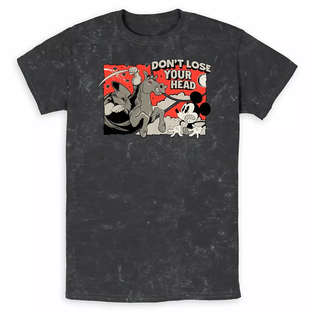 Mickey Mouse And Headless Horseman Mineral Wash T-Shirt For Adults 3 Mickey Mouse And Headless Horseman Mineral Wash T-Shirt For Adults