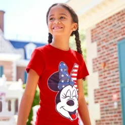 Minnie Mouse Americana Bow T-Shirt For Girls -National Geographic Shop 6724107063647 1