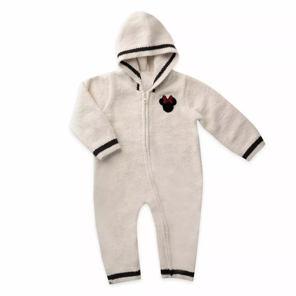 Minnie Mouse Hooded Romper For Baby By Barefoot Dreams 3 Minnie Mouse Hooded Romper For Baby By Barefoot Dreams