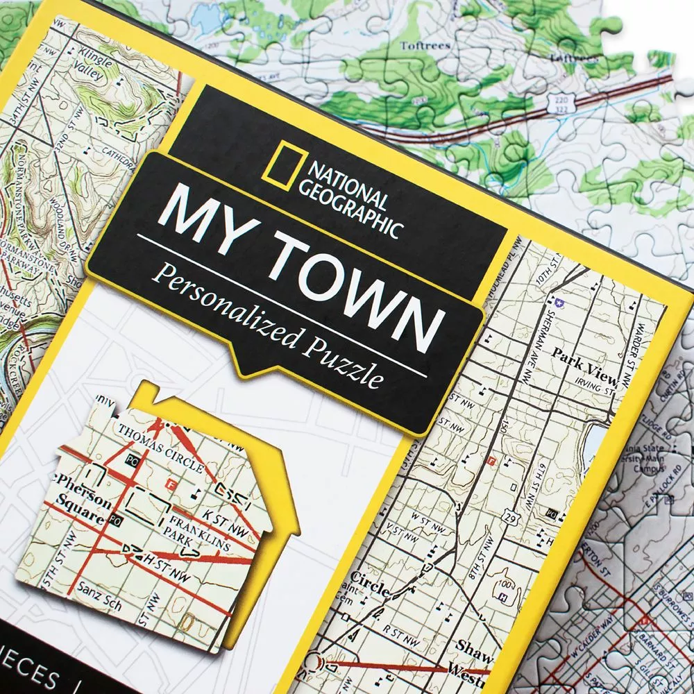 National Geographic My Town Personalized Puzzle – Map Scale: 1:26,000 6 National Geographic My Town Personalized Puzzle – Map Scale: 1:26,000 - Image 4