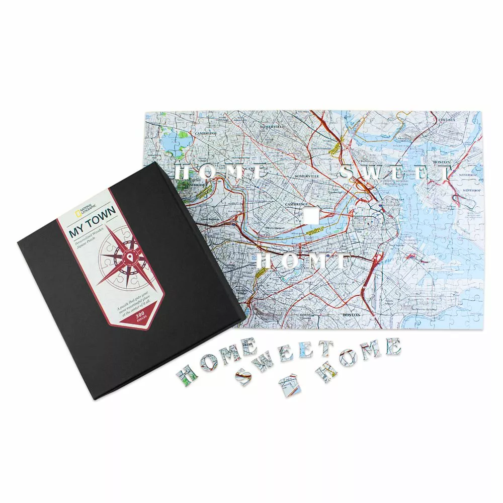 National Geographic My Town Personalized Wooden Puzzle – Map Scale: 1:26,000 3 National Geographic My Town Personalized Wooden Puzzle – Map Scale: 1:26,000