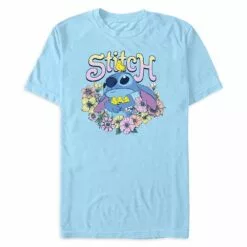 Stitch Floral T-Shirt For Adults