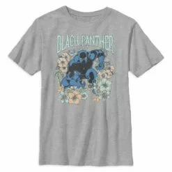 Black Panther Floral T-Shirt For Kids