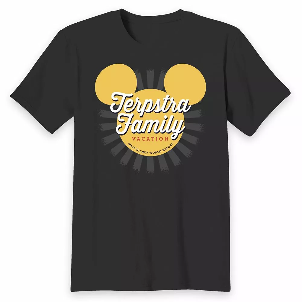 Adults' Walt Disney World Mickey Mouse Sunburst Family Vacation T-Shirt – Customized 4 Adults' Walt Disney World Mickey Mouse Sunburst Family Vacation T-Shirt – Customized - Image 2