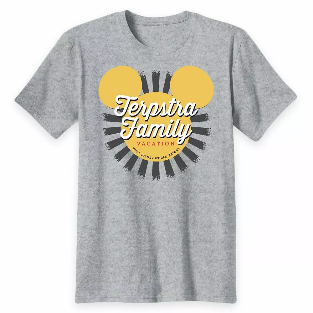 Adults' Walt Disney World Mickey Mouse Sunburst Family Vacation T-Shirt – Customized 3 Adults' Walt Disney World Mickey Mouse Sunburst Family Vacation T-Shirt – Customized